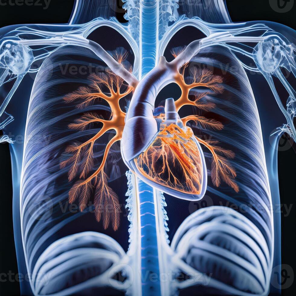 ct scan of the chest showing intricate XRAY photo