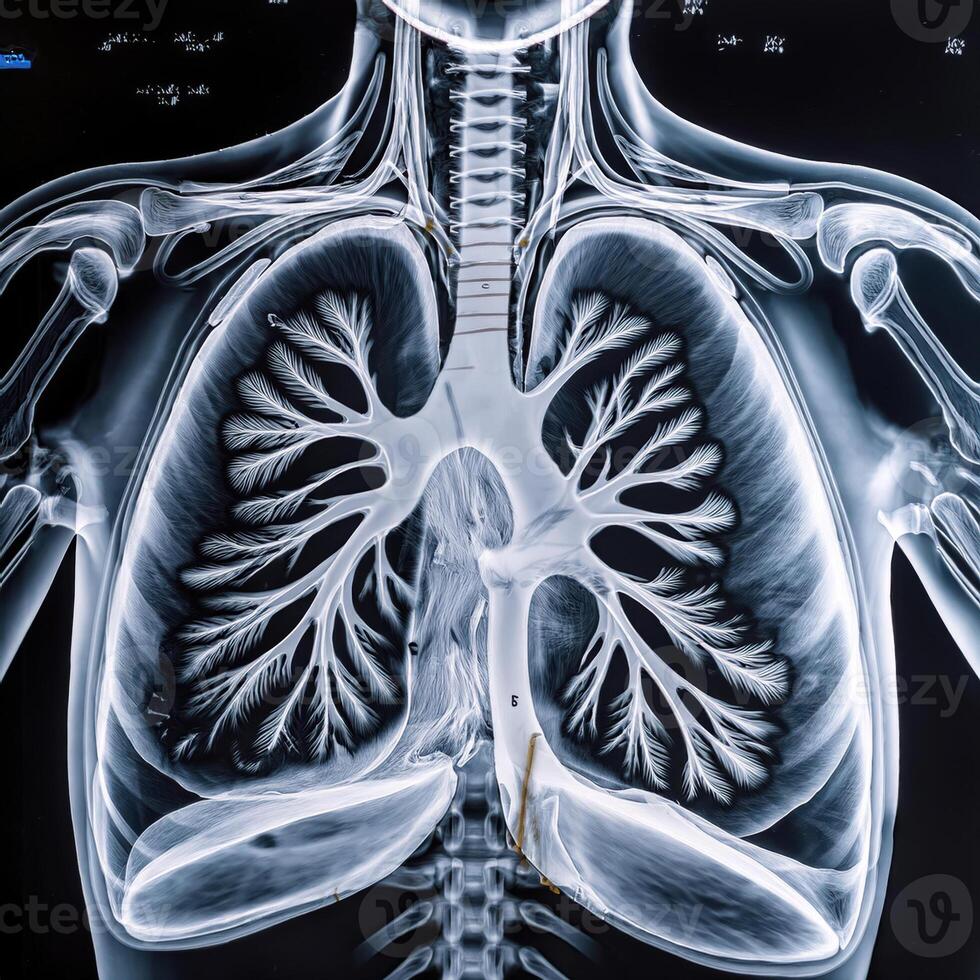 ct scan of the chest showing intricate XRAY photo