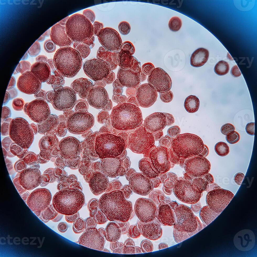Microscopic Marvels Red Blood Cells Under the Microscope photo