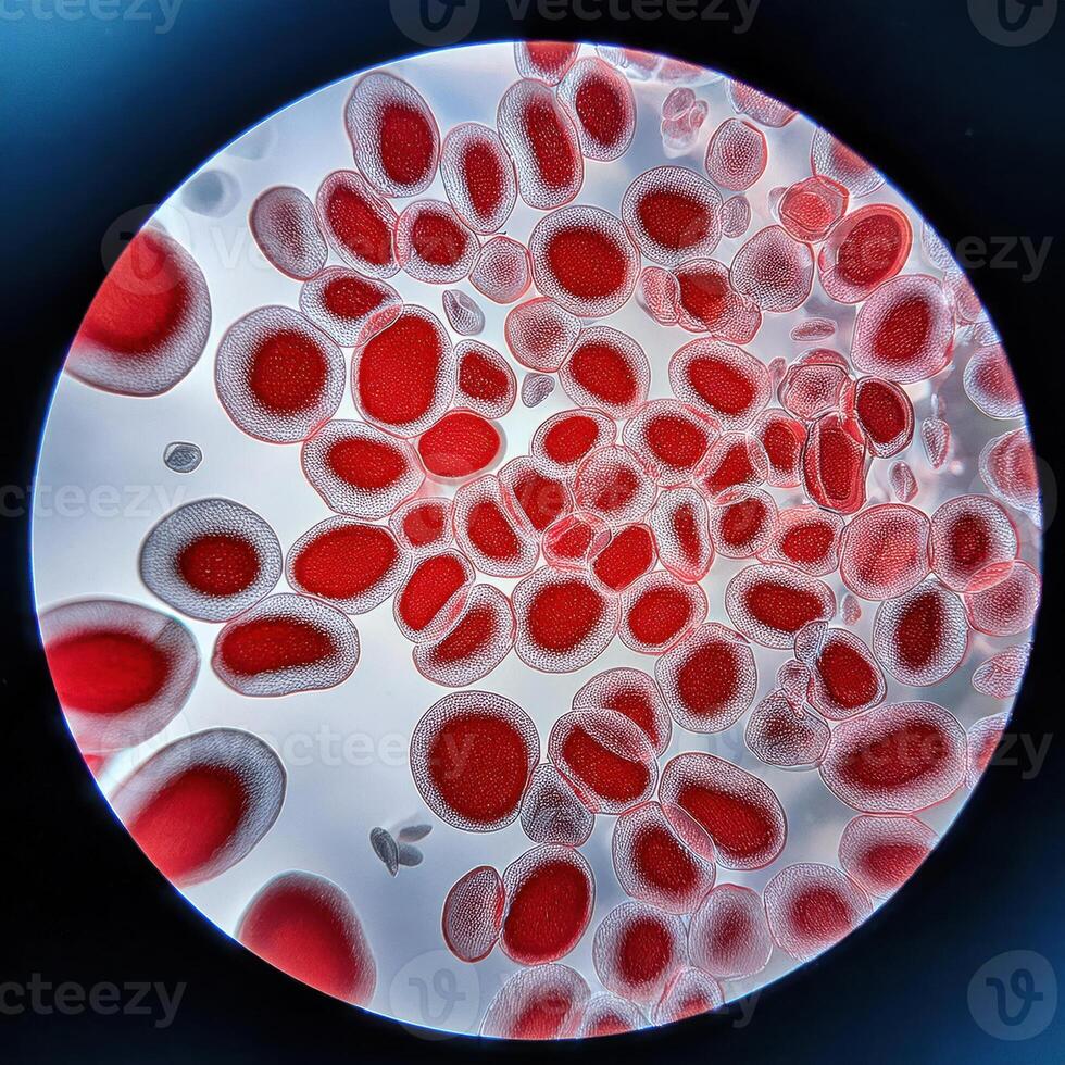 Microscopic Marvels Red Blood Cells Under the Microscope photo