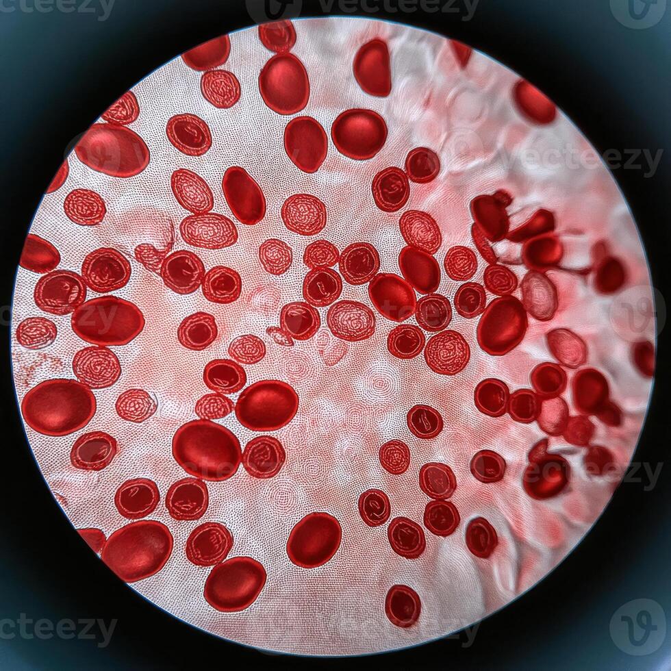 Microscopic Marvels Red Blood Cells Under the Microscope photo
