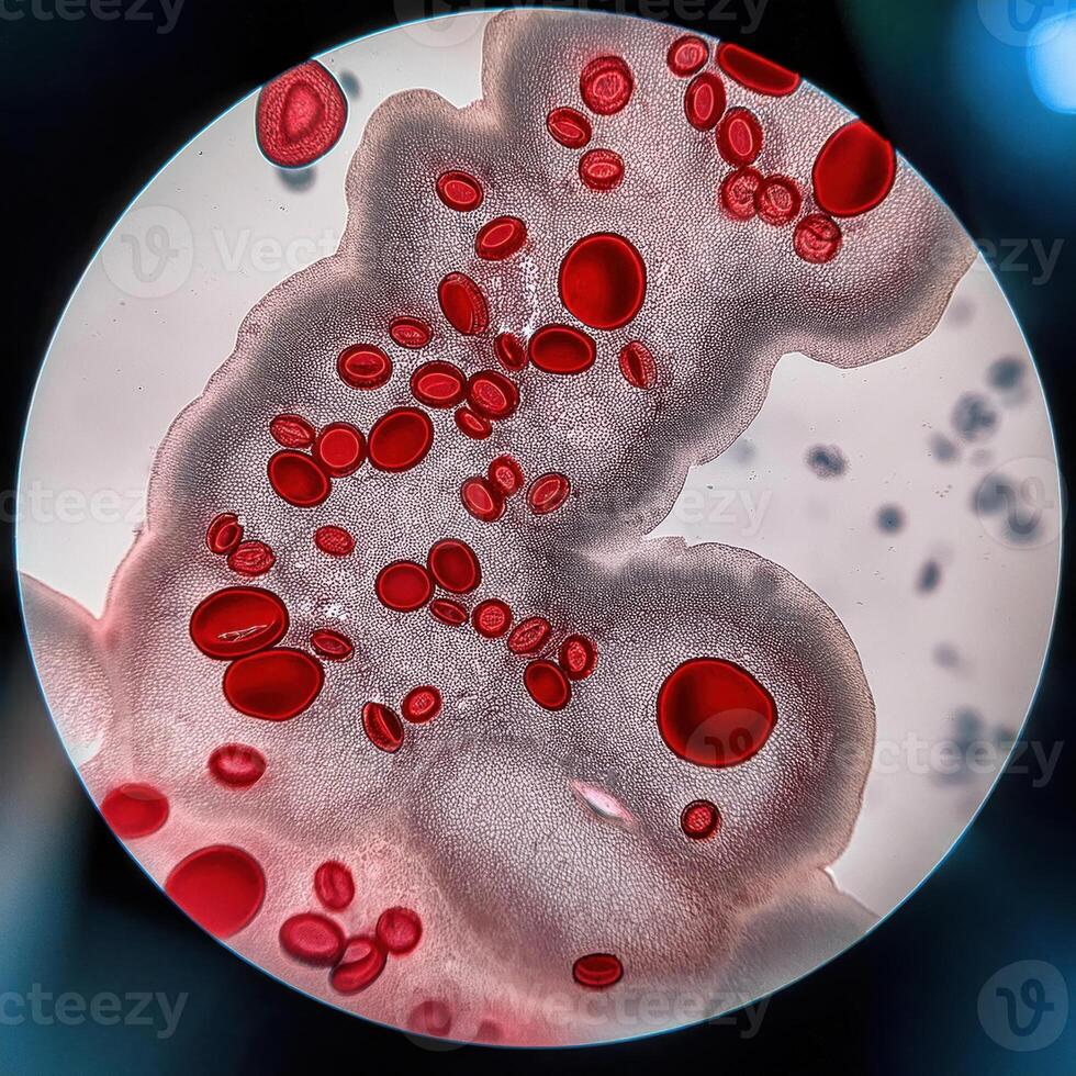 Microscopic Marvels Red Blood Cells Under the Microscope photo