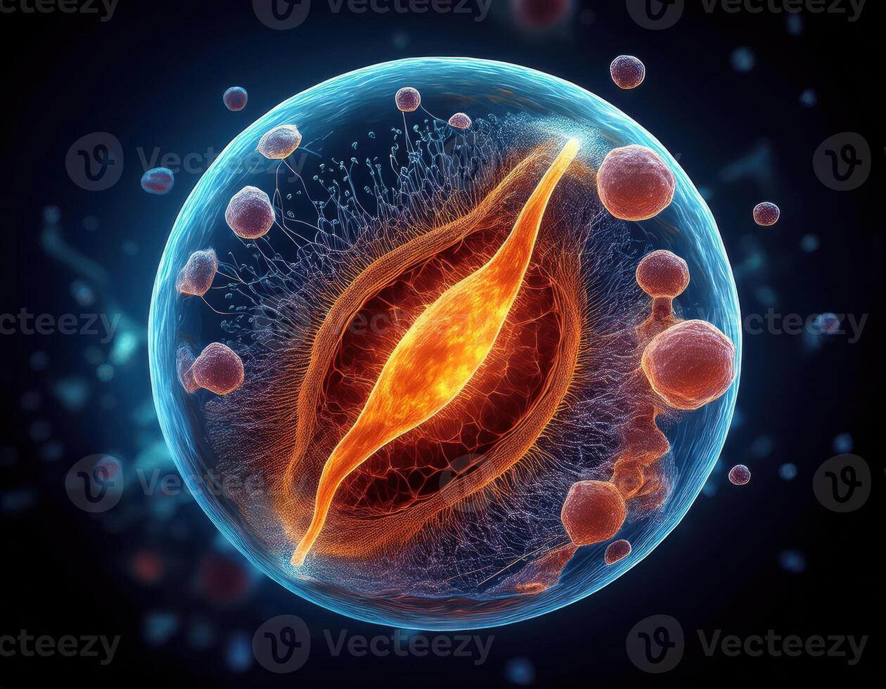 Microbiology Cell Division Illustration photo
