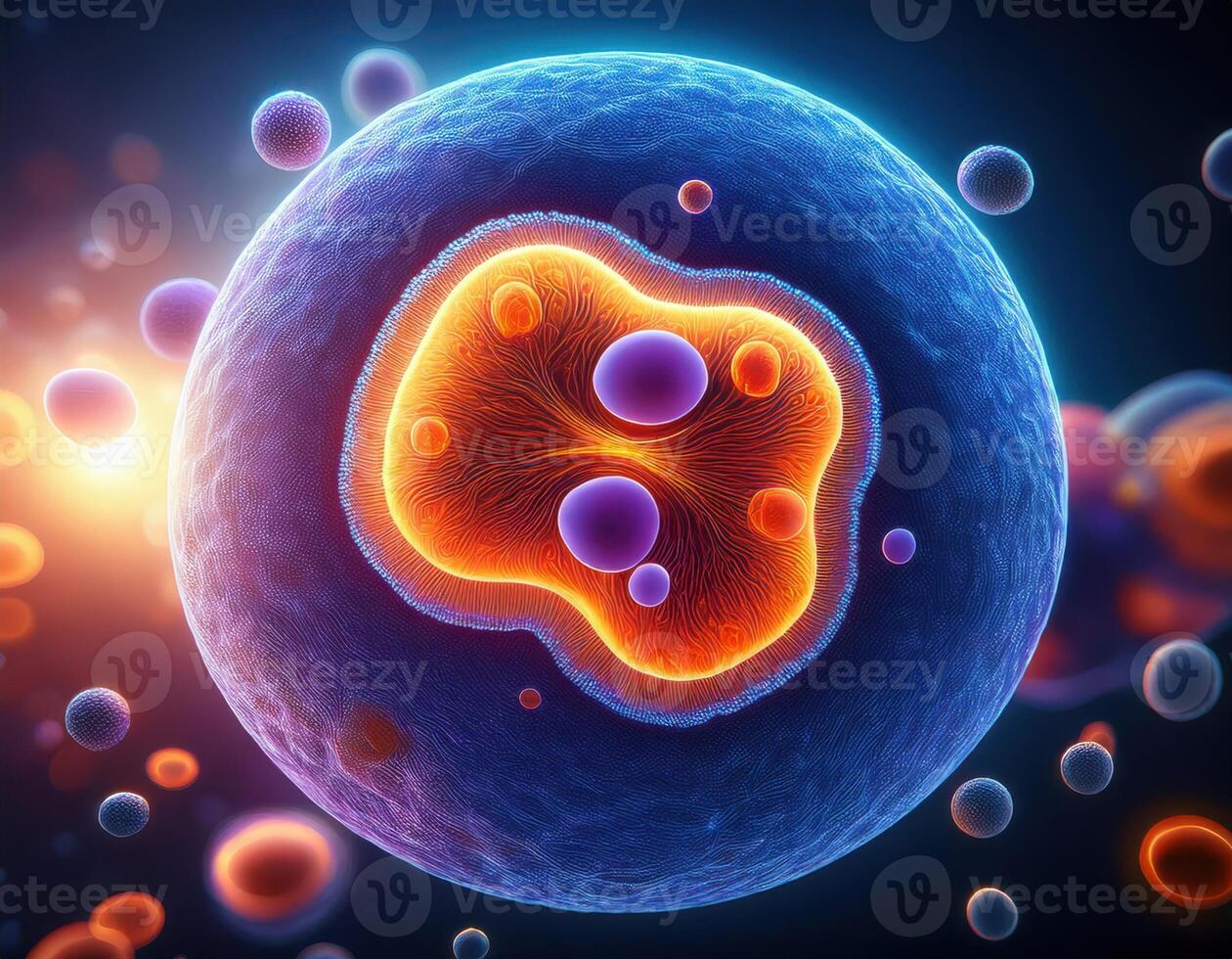 Microbiology Cell Division Illustration photo