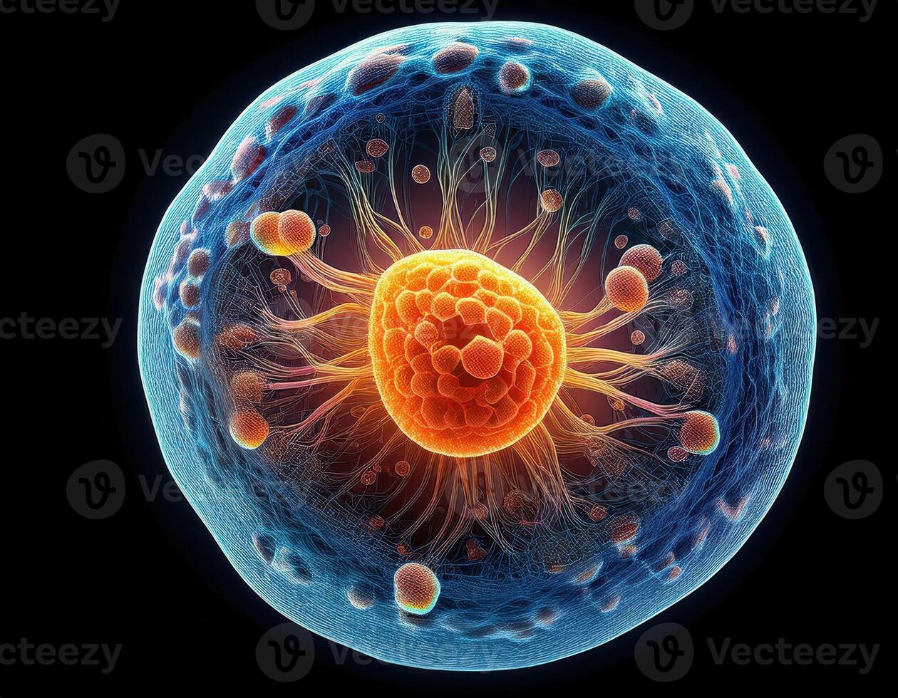 Microbiology Cell Division Illustration photo