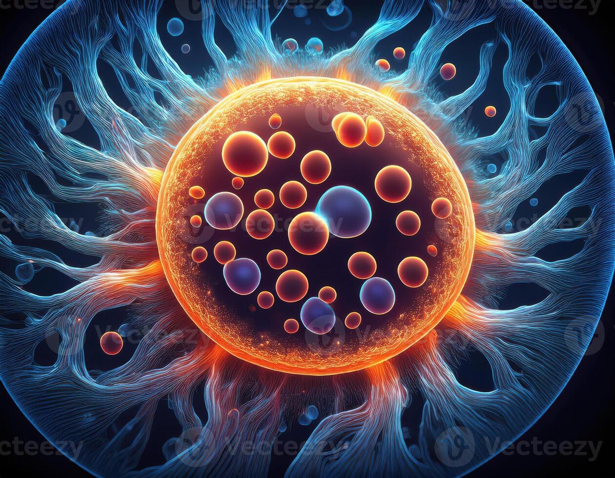 Microbiology Cell Division Illustration photo