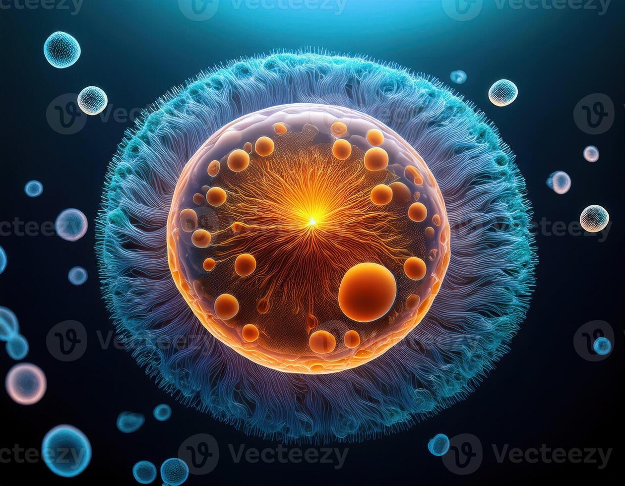 Microbiology Cell Division Illustration photo
