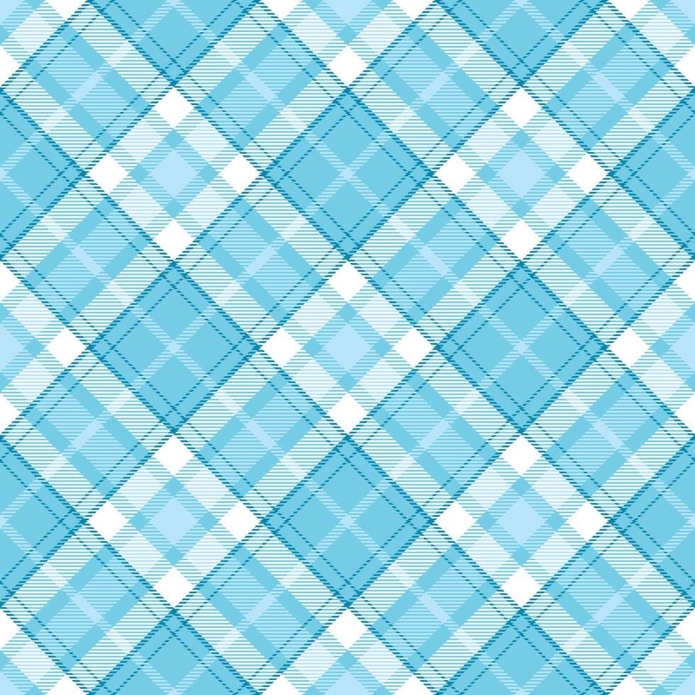 Tartan plaid pattern in blue. Print fabric texture seamless. Check background. vector