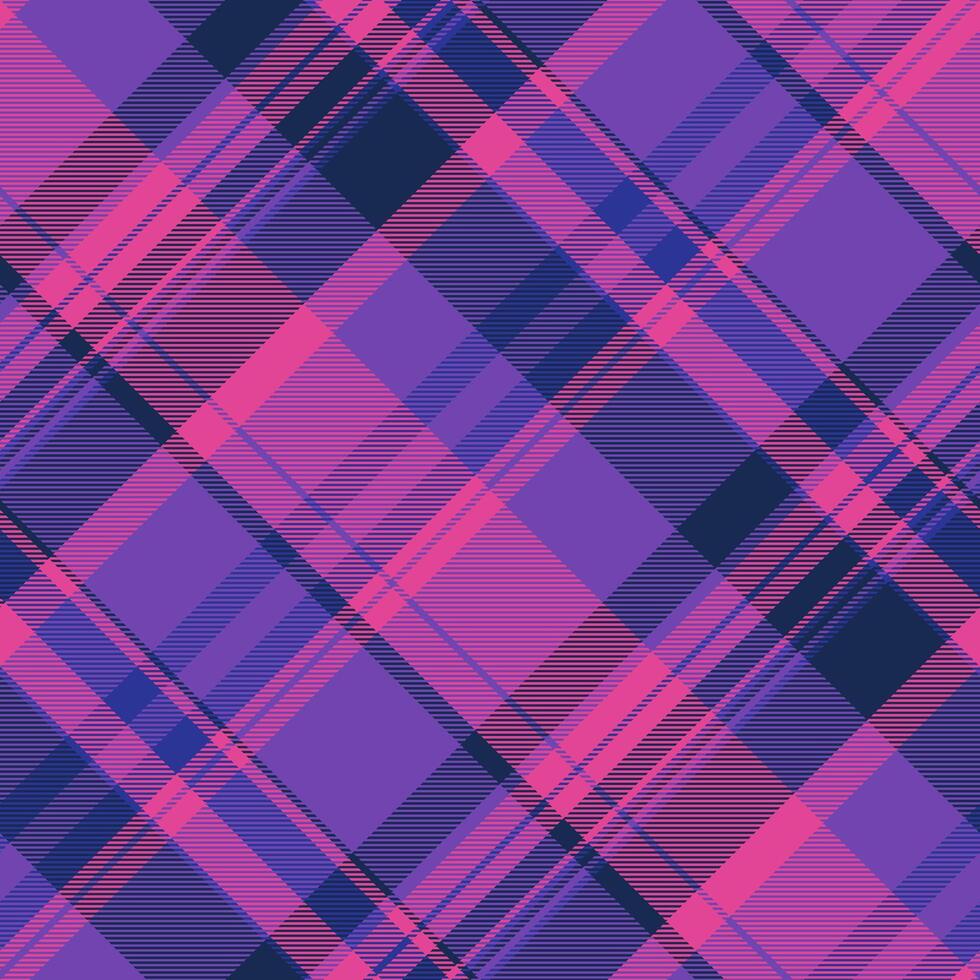 Windowpane background tartan textile, cowboy check plaid texture. Form pattern fabric seamless in blue and violet colors. vector