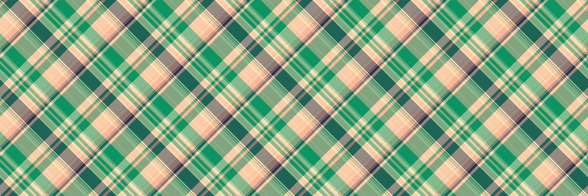 Cover fabric background seamless, order check texture textile. Calm pattern tartan plaid in pastel and orange colors. vector
