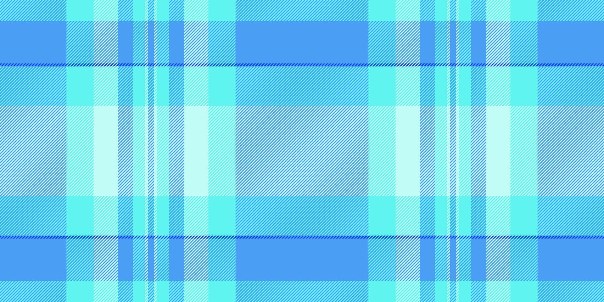 France plaid fabric, suit textile check seamless. Exotic background tartan texture pattern in blue and teal colors. vector