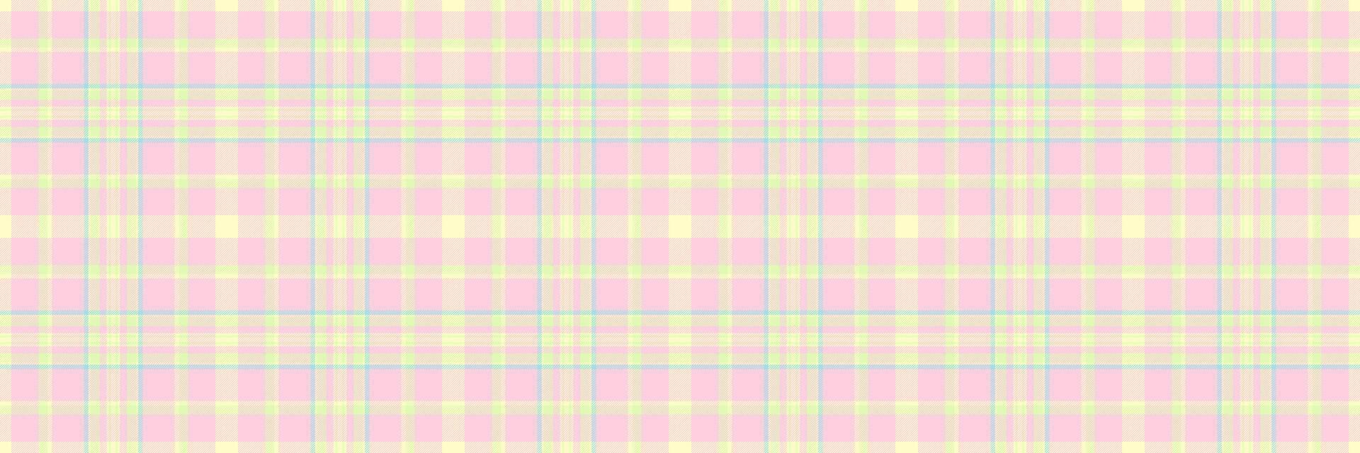 Customize tartan pattern textile, autumn plaid check texture. Rich seamless background fabric in light and lemon chiffon colors. vector
