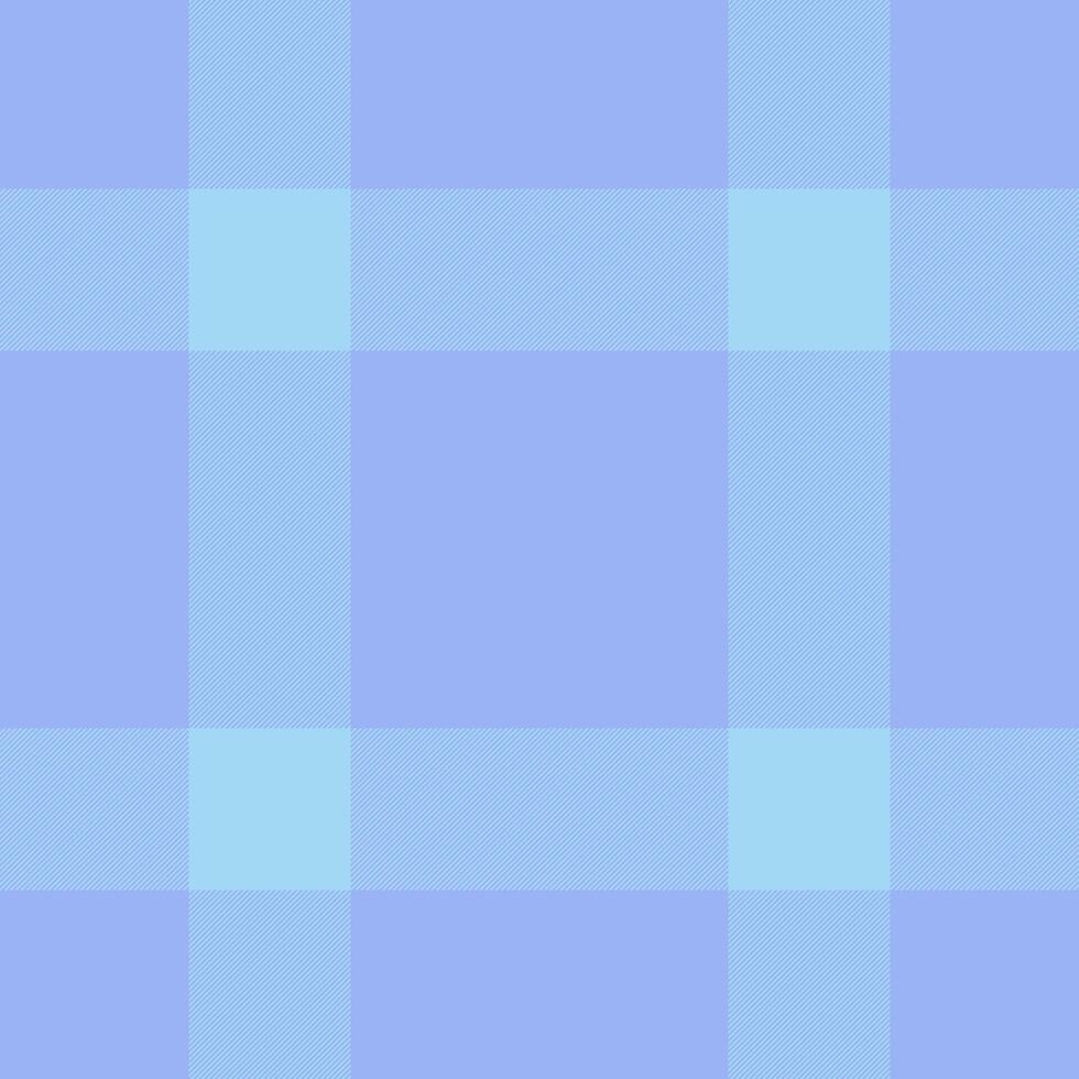 Invitation check plaid seamless, checking background fabric pattern. Handkerchief textile tartan texture in blue and cyan colors. vector