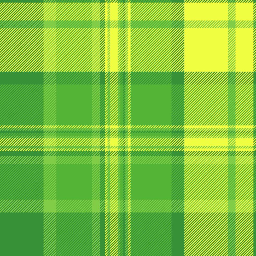 Majestic plaid background seamless, everyday check tartan fabric. Official textile pattern texture in green and lime colors. vector