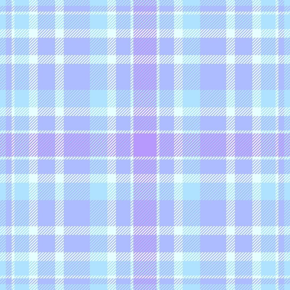 Mature fabric background seamless, printout textile check. Worn tartan texture pattern plaid in blue and cyan colors. vector