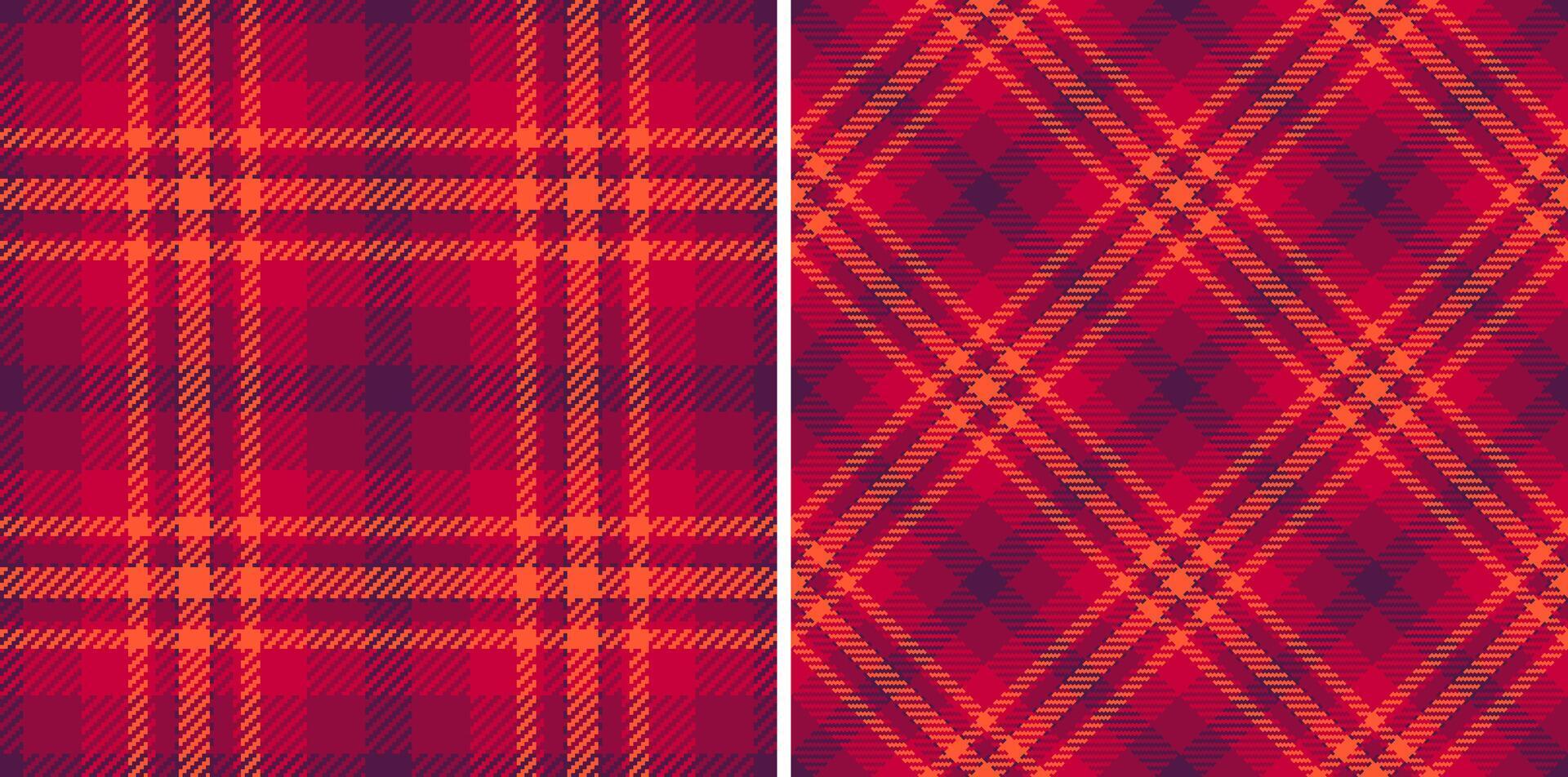 check plaid of seamless background pattern with a texture textile fabric tartan. Set in dark colors in fashion outfits for women. vector