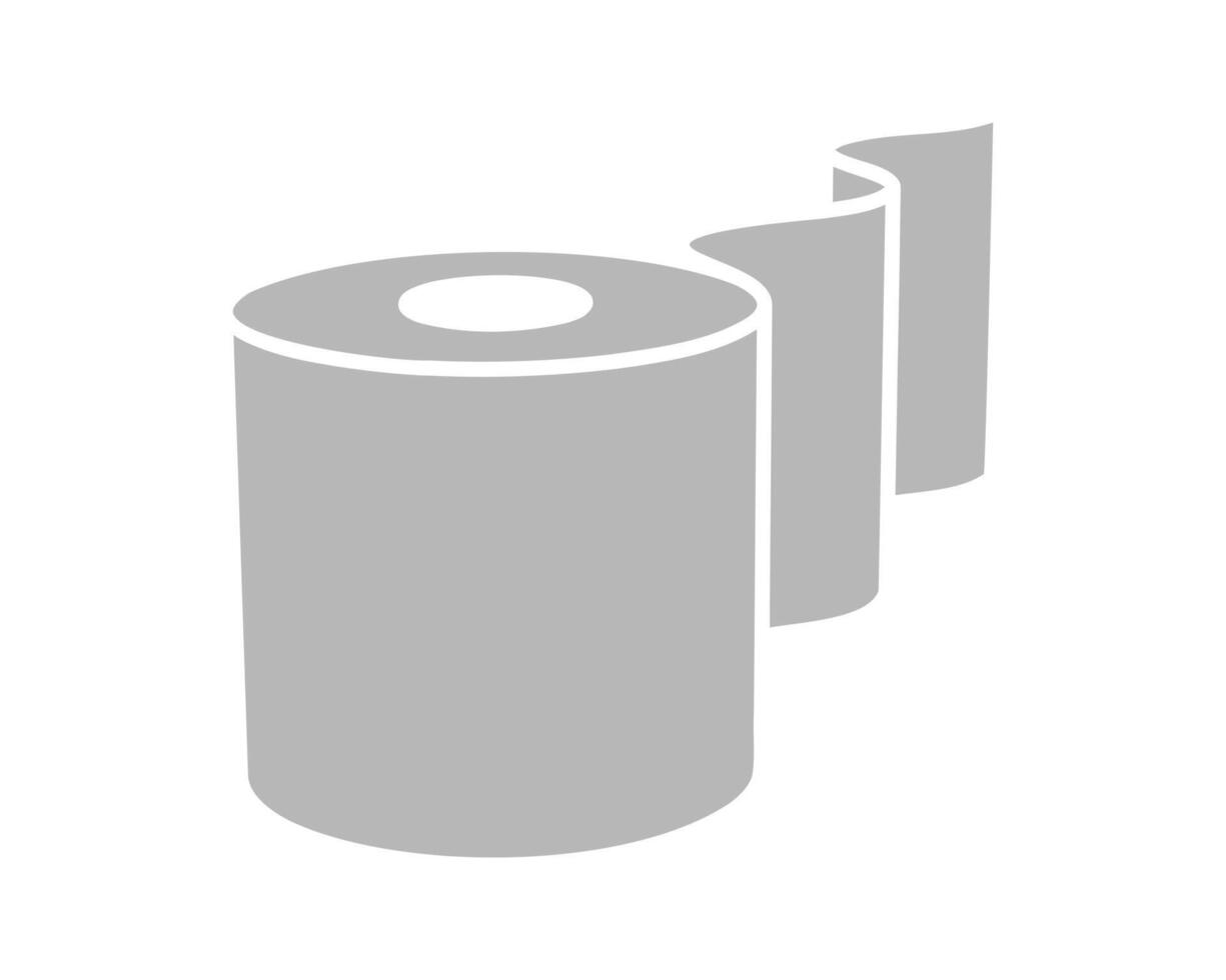 Toilet paper roll or tube icon design, template for wc. Bathroom hygiene icons, kitchen cleaning towel. Blank soft scroll product. vector