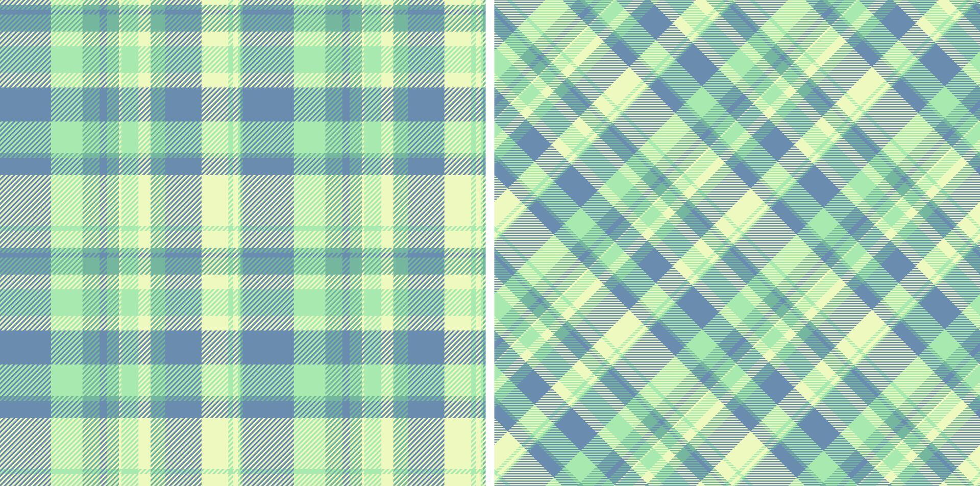 Textile tartan seamless of fabric plaid with a check background pattern texture. Set in pastel colors. Creative gift paper ideas. vector