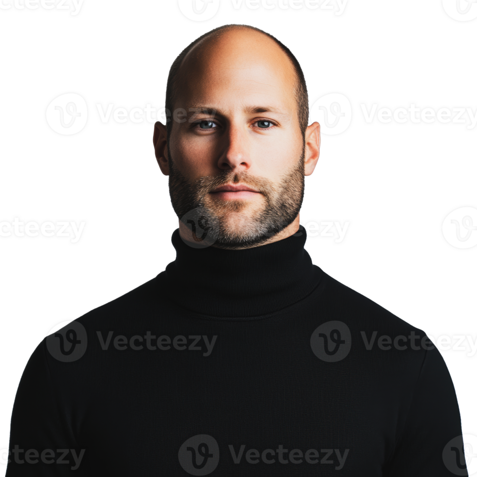 Portrait of a man in a black turtleneck png