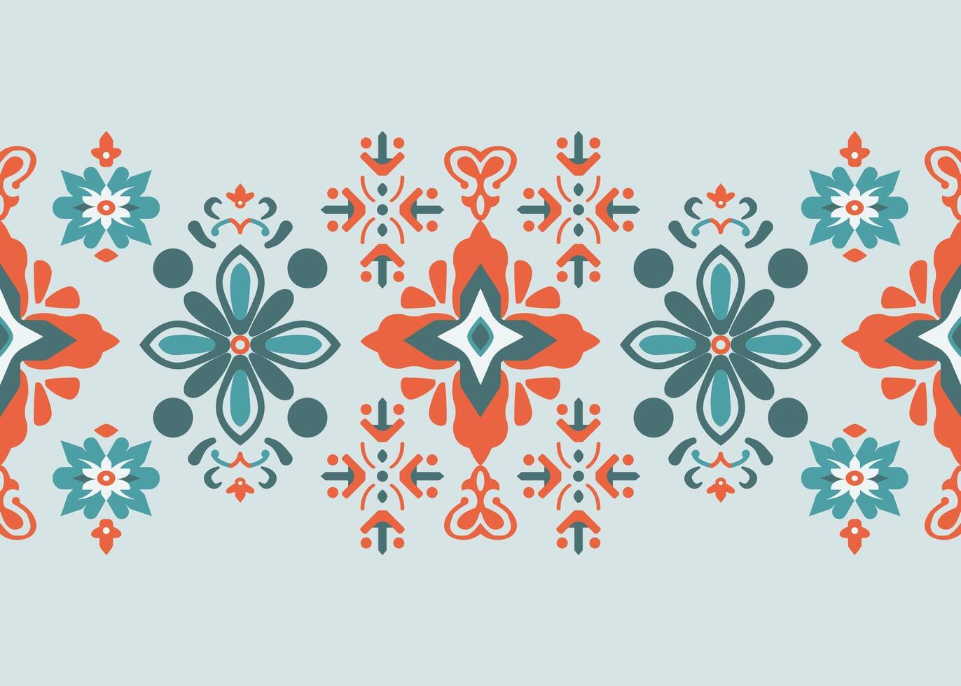 Ethnic geometric fabric pattern Cross Stitch embroidery oriental, for texture clothing scarf decoration carpet vector