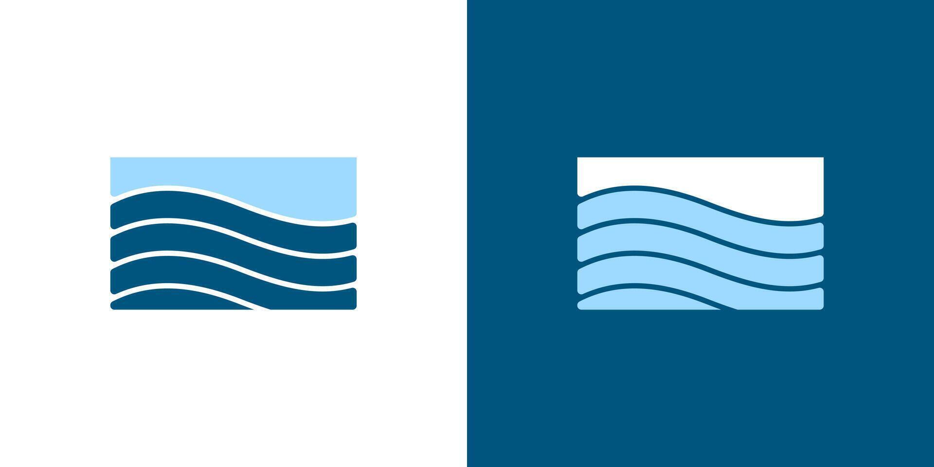 Water Wave Square abstract logo , pattern texture background business vector