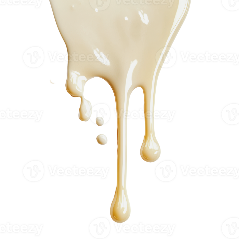 Creamy liquid dripping from a surface png