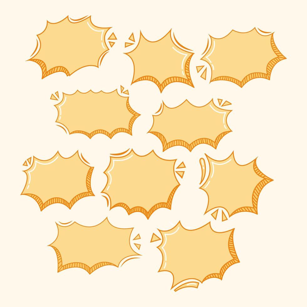 callout comic text bubble collection vector