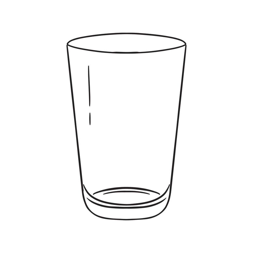 Drinking Glass Line Art vector
