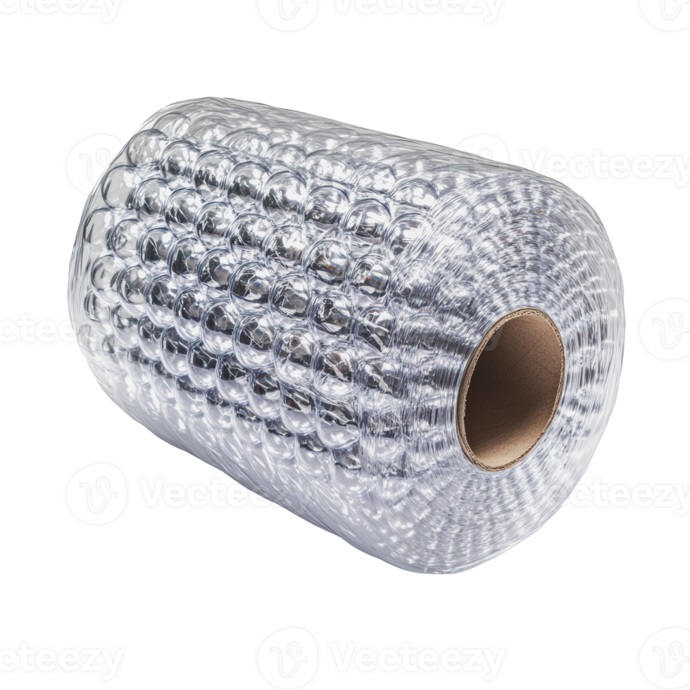 Clear bubble wrap roll for packaging and protection at a shipping facility png
