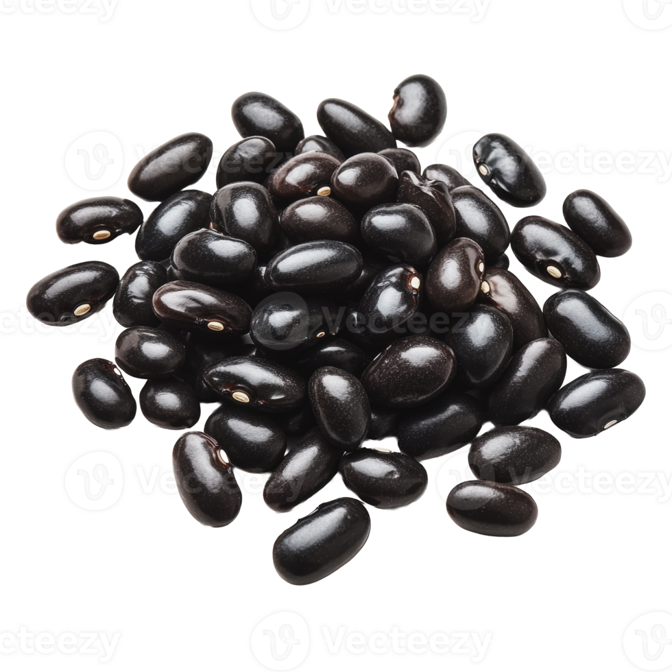 Black beans piled on a wooden surface, ideal for cooking and nutrition png