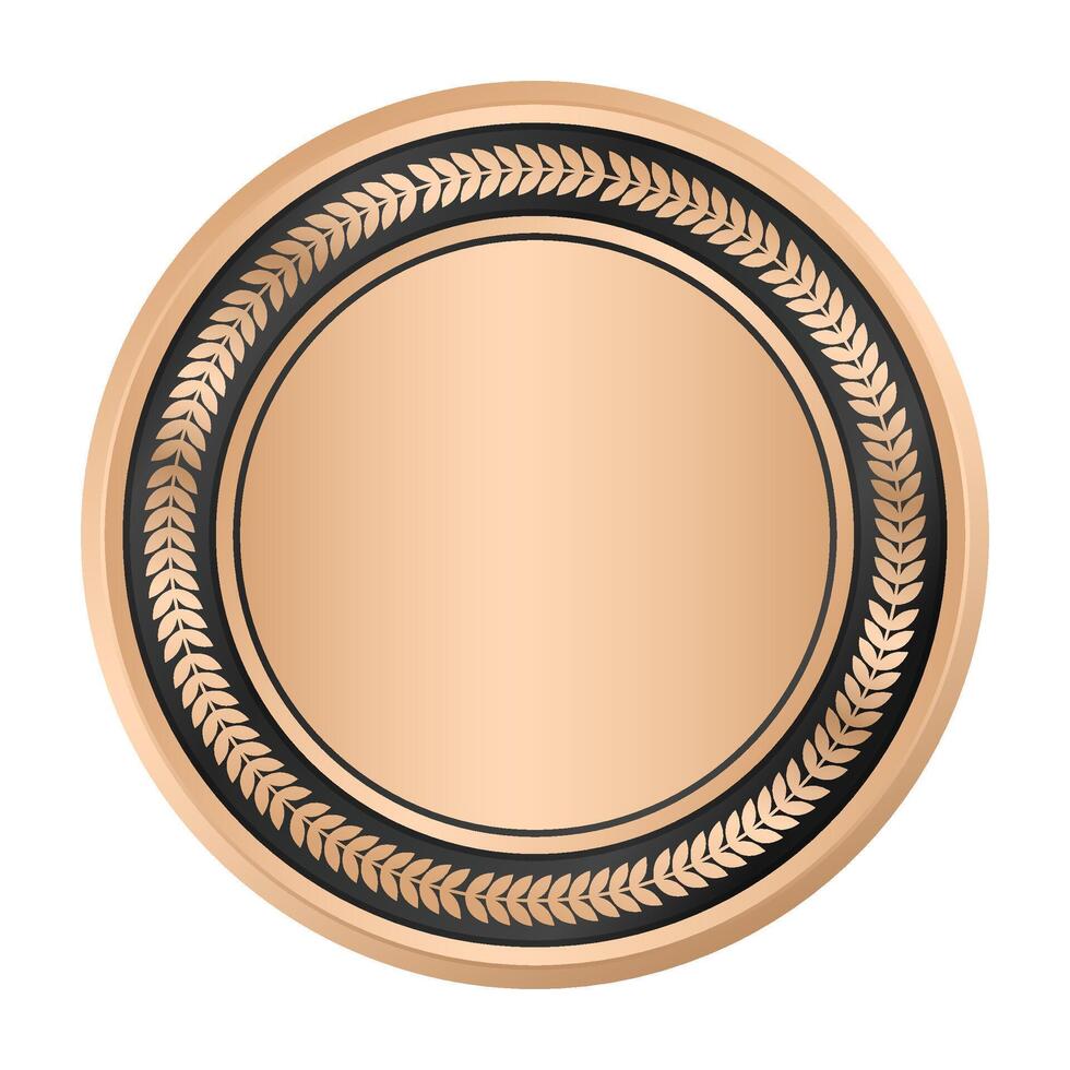Bronze medal. Realistic medal. Prize for winner. Reward isolated. illustration vector