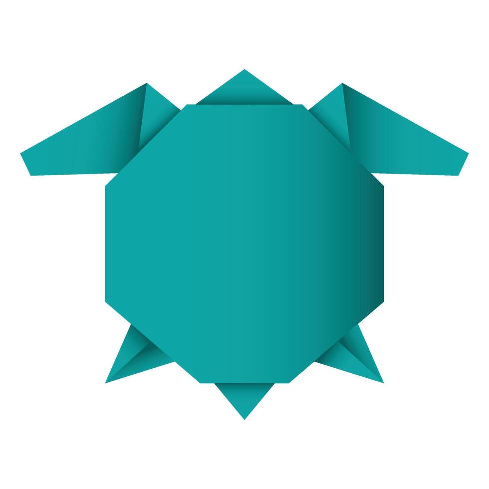 Turtle origami. Abstract turtle origami logo design. Animal origami. Paper origami. illustration vector