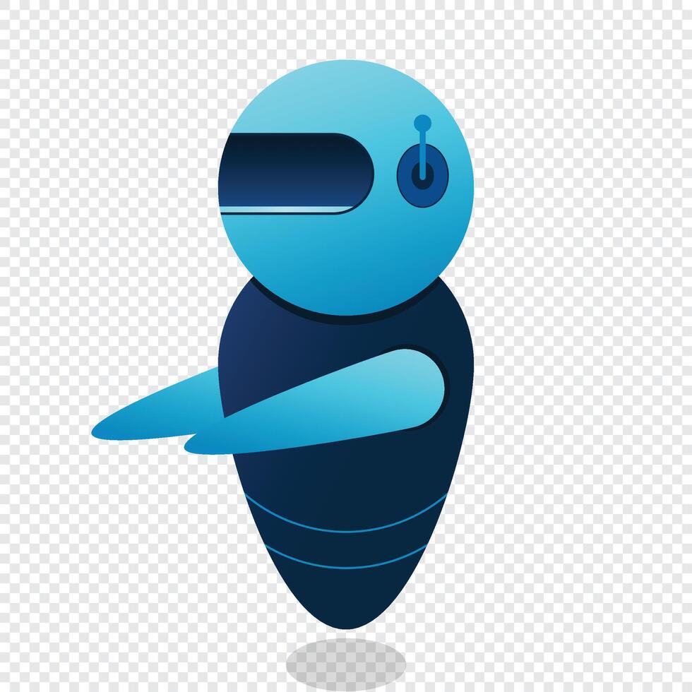 Futuristic robot illustration. Flying robot with lens. Robotic innovation technology. illustration vector
