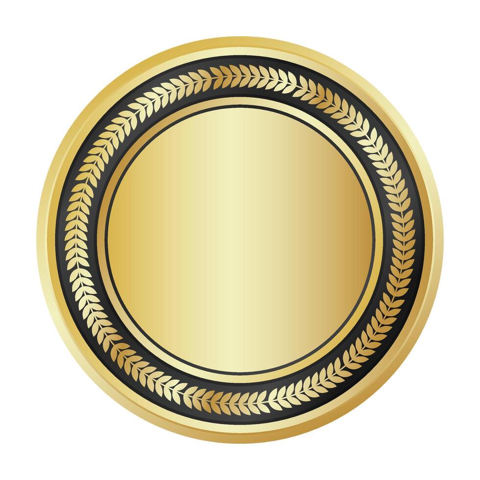 Gold medal. Realistic medal. Prize for winner. Reward isolated. illustration vector