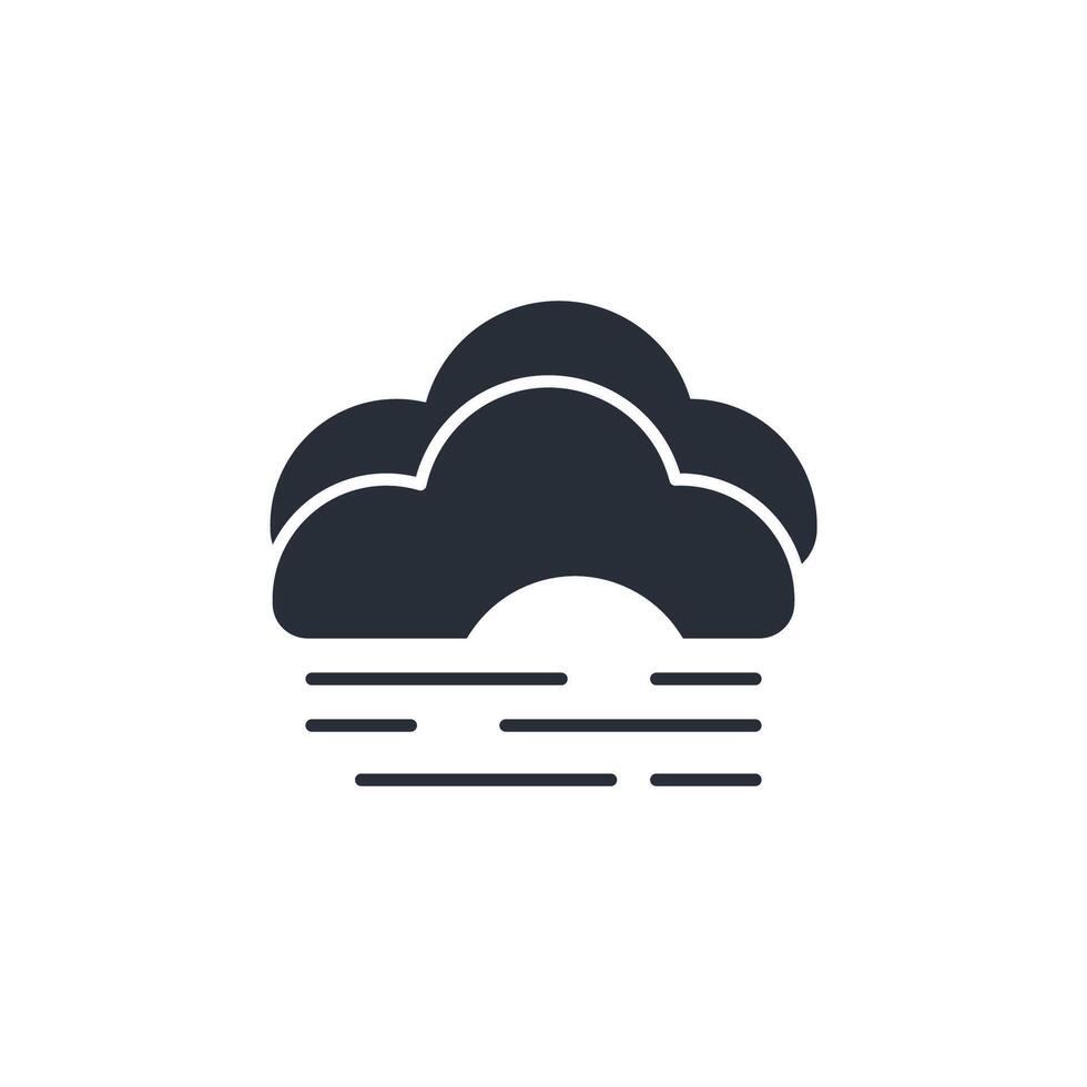 smog icon. .Editable stroke.linear style sign for use web design,logo.Symbol illustration. vector