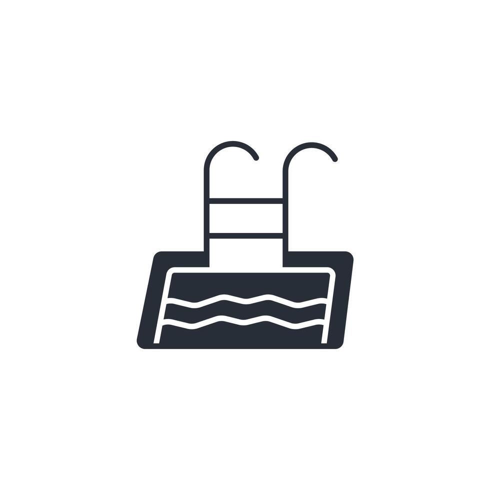 Swimming pool icon. .Editable stroke.linear style sign for use web design,logo.Symbol illustration. vector