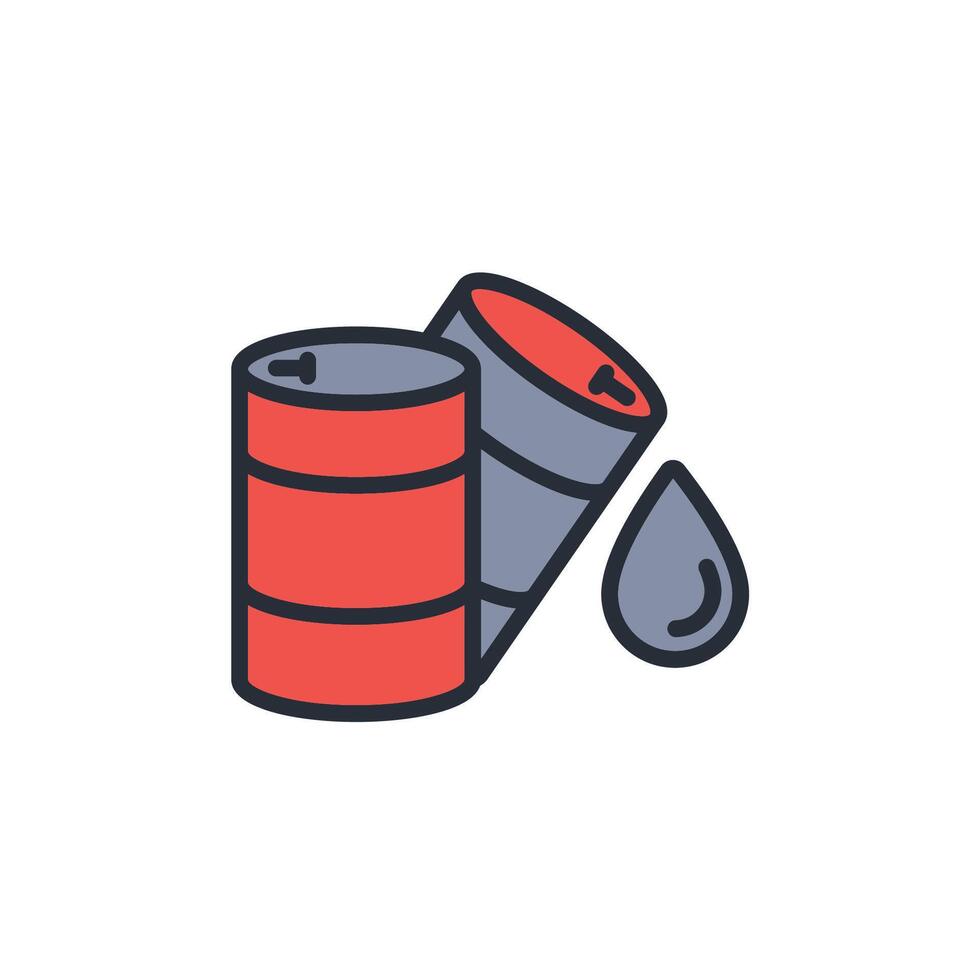 Oil Barrel icon. .Editable stroke.linear style sign for use web design,logo.Symbol illustration. vector