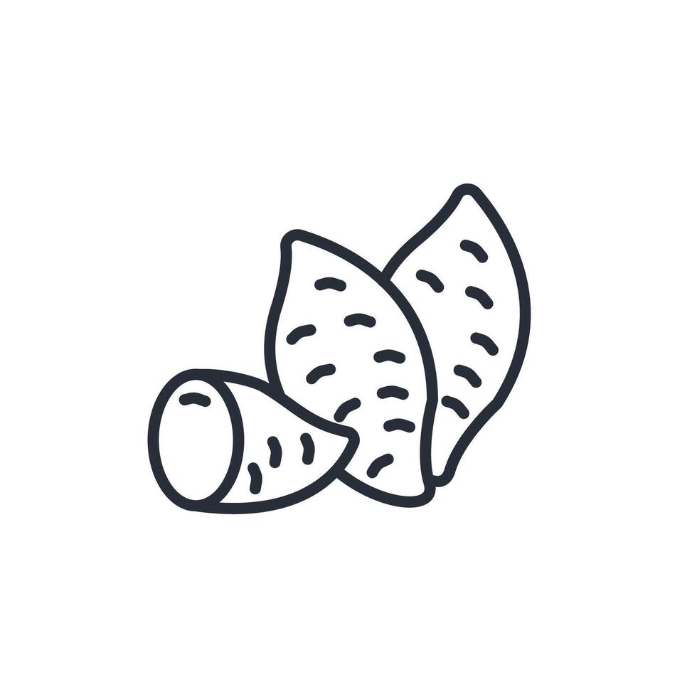 Sweet potato icon. .Editable stroke.linear style sign for use web design,logo.Symbol illustration. vector