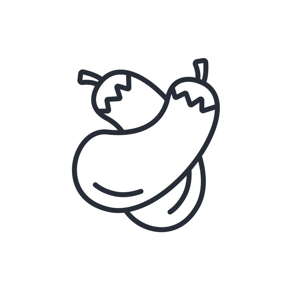 Eggplant icon. .Editable stroke.linear style sign for use web design,logo.Symbol illustration. vector