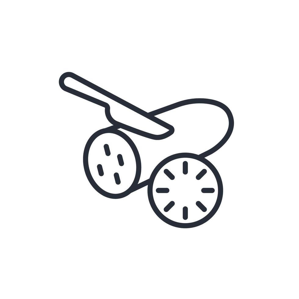 Cucumber icon. .Editable stroke.linear style sign for use web design,logo.Symbol illustration. vector