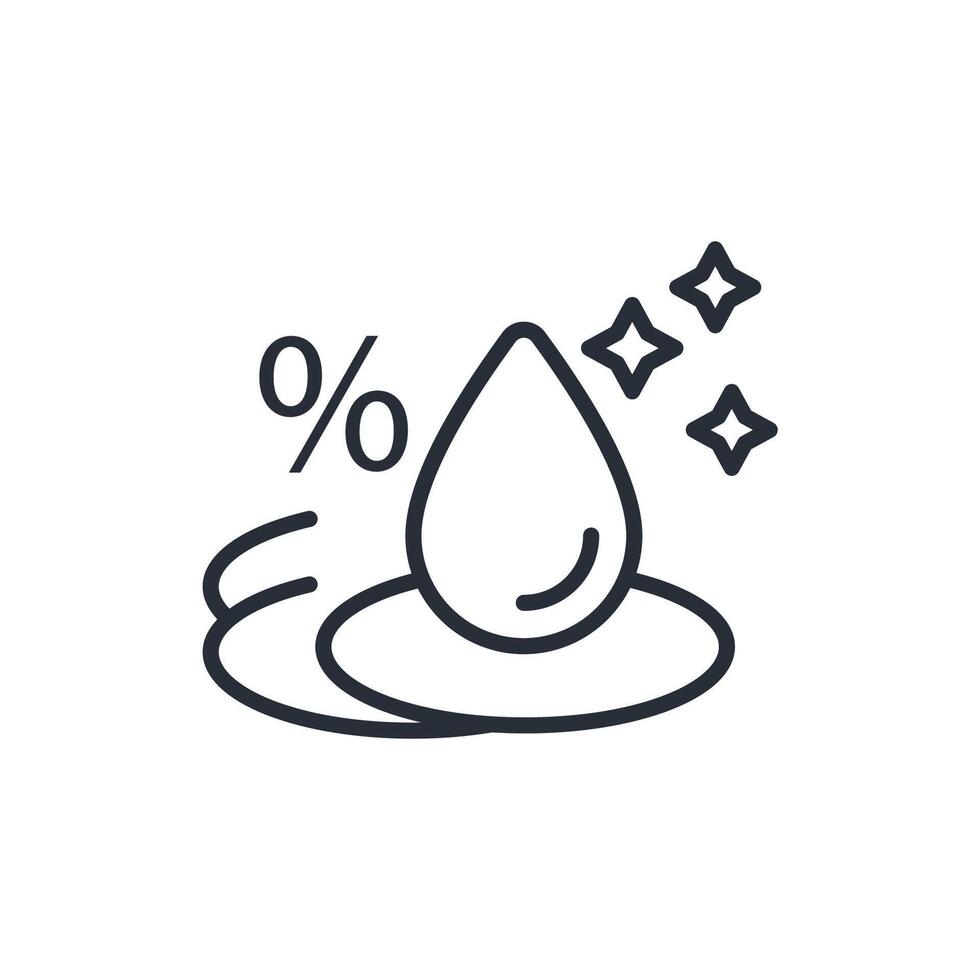 Humidity icon. .Editable stroke.linear style sign for use web design,logo.Symbol illustration. vector