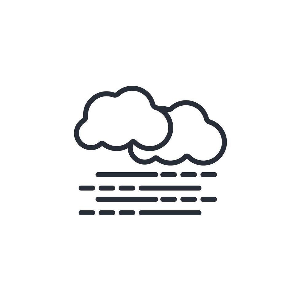 Fog icon. .Editable stroke.linear style sign for use web design,logo.Symbol illustration. vector