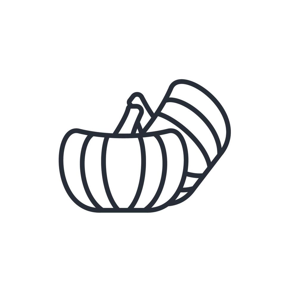 Pumpkin icon. .Editable stroke.linear style sign for use web design,logo.Symbol illustration. vector