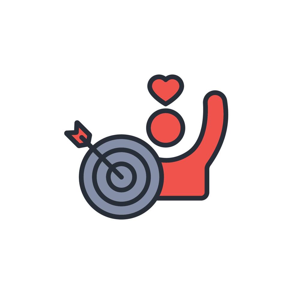 achievable goal icon. .Editable stroke.linear style sign for use web design,logo.Symbol illustration. vector