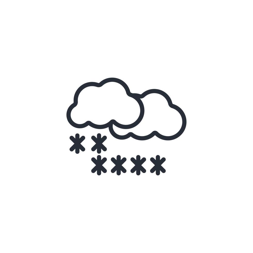 Snow icon. .Editable stroke.linear style sign for use web design,logo.Symbol illustration. vector