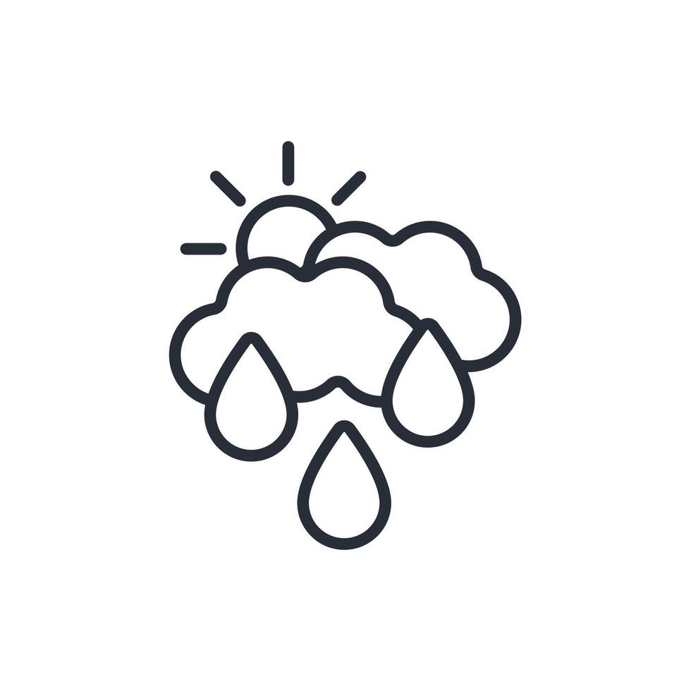 Weather icon. .Editable stroke.linear style sign for use web design,logo.Symbol illustration. vector