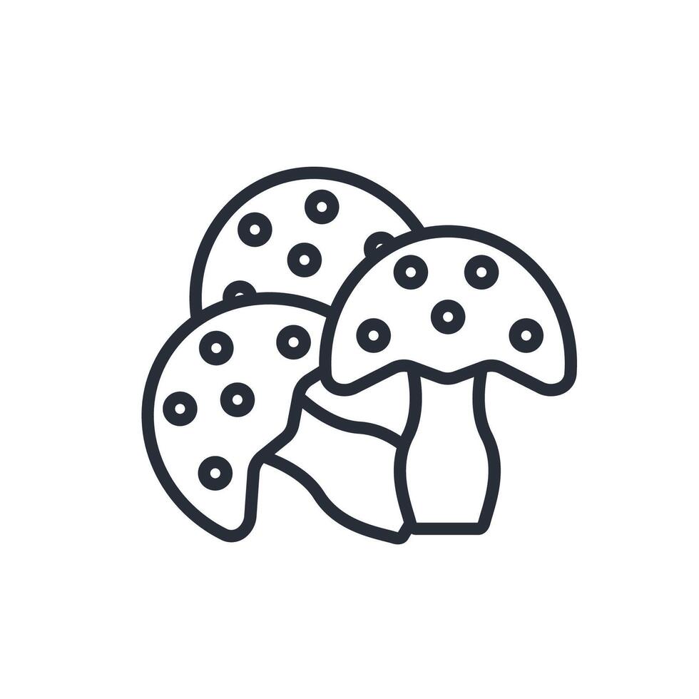 Mushroom icon. .Editable stroke.linear style sign for use web design,logo.Symbol illustration. vector