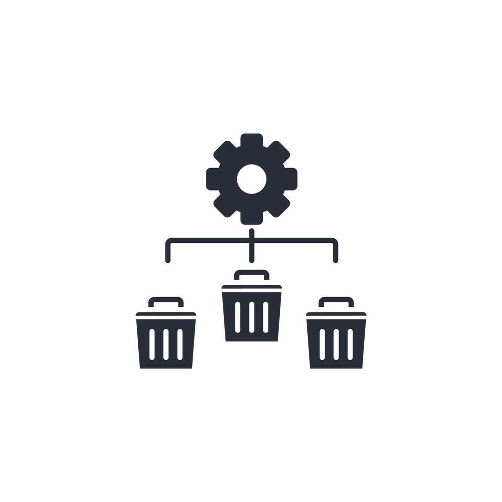 Waste Sorting icon. .Editable stroke.linear style sign for use web design,logo.Symbol illustration. vector