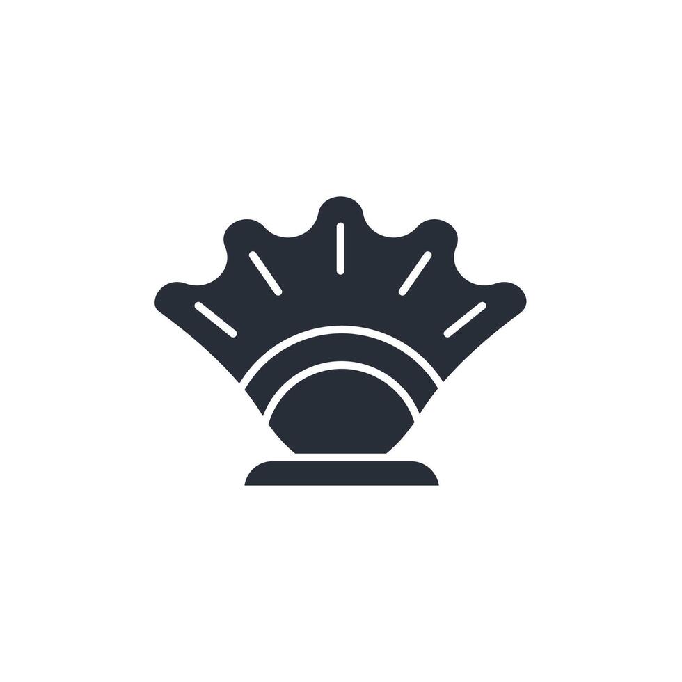 seashell icon. .Editable stroke.linear style sign for use web design,logo.Symbol illustration. vector