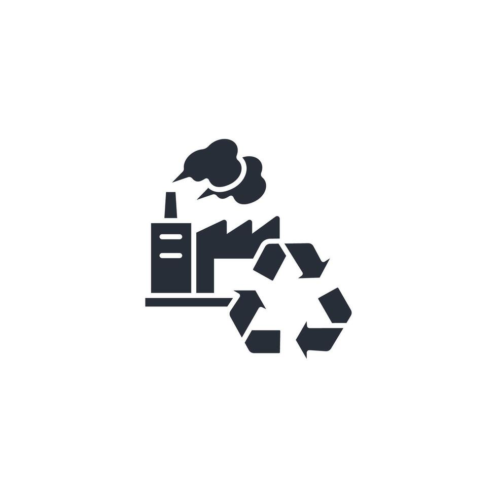 recycling plant icon. .Editable stroke.linear style sign for use web design,logo.Symbol illustration. vector